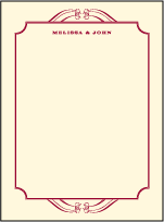 Promenade Letterpress Thank You Card Flat Design Small