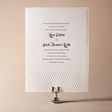 'Pyramid Letterpress Invitation Design Small'