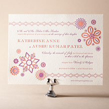 'Rangoli Letterpress Invitation Design Small'