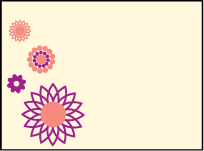 Rangoli Letterpress Placecard Flat Design Small