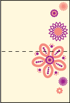 Rangoli Letterpress Placecard Fold Design Small