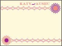 Rangoli Letterpress Thank You Card Flat Design Small
