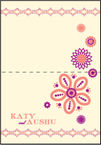 Rangoli Letterpress Thank You Card Fold Design Small