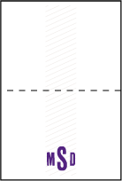 Refined Space Letterpress Placecard Fold Design Small
