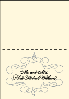 Revival Calligraphy Letterpress Thank You Card Fold Design Small