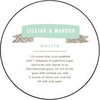 Ribbon Letterpress Coaster Design Small