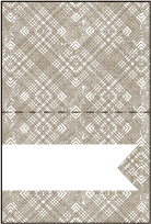 Ribbon Letterpress Placecard Fold Design Small