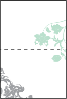 Rococo Elegance Letterpress Placecard Fold Design Small