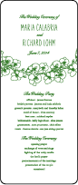 Romantic Floral Letterpress Program Tea Design Small