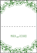 Romantic Floral Letterpress Thank You Card Fold Design Small