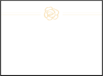 Rose Letterpress Favor Card Design Small
