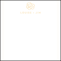 Rose Letterpress Thank You Card Flat Design Small