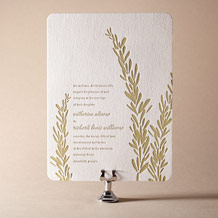 'Rosemary Letterpress Invitation Design Small'