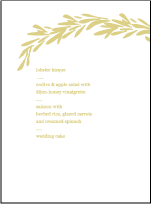 Rosemary Letterpress Menu Design Small