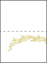 Rosemary Letterpress Placecard Fold Design Small