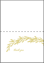 Rosemary Letterpress Thank You Card Fold Design Small