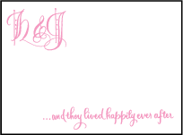 Royal Calligraphy Letterpress Favor Card Design Small