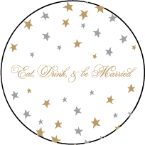Royal Night Letterpress Coaster Design Small