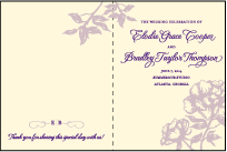 Royal Peony Letterpress Program Design Small