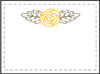 Rustic Jolene Letterpress Favor Card Design Small