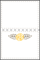 Rustic Jolene Letterpress Placecard Fold Design Small