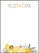 Rustic Jolene Letterpress Thank You Card Flat Design Small