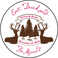 Rustic Lookout Letterpress Coaster Design Small