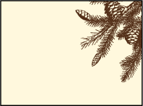 Rustic Lookout Letterpress Favor Card Design Small