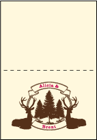 Rustic Lookout Letterpress Thank You Card Fold Design Small