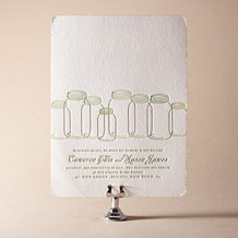 'Rustic Summer Letterpress Invitation Design Small'