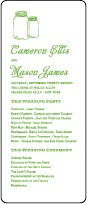 Rustic Summer Letterpress Program Tea Design Small