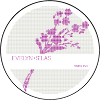 Serenade Letterpress Coaster Design Small
