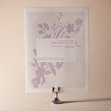 'Serenade Letterpress Invitation Design Small'