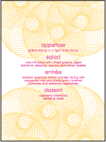 Shelby Letterpress Menu Design Small