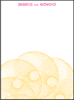Shelby Letterpress Thank You Card Flat Design Small