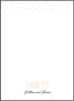 Simple Dot Letterpress Thank You Card Flat Design Small