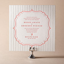 'Simple Frame Letterpress Invitation Design Small'