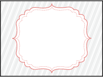 Simple Frame Letterpress Placecard Flat Design Small