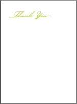 Simplicity Letterpress Thank You Card Flat Design Small