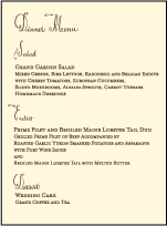 Sobelle Calligraphy Letterpress Menu Design Small