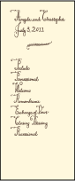Sobelle Calligraphy Letterpress Program Tea Design Small