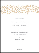 Soho Letterpress Menu Design Small