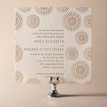 'Soleil Letterpress Invitation Design Small'