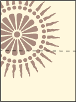 Soleil Letterpress Placecard Fold Design Small