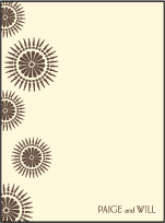 Soleil Letterpress Thank You Card Flat Design Small