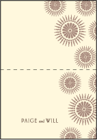Soleil Letterpress Thank You Card Fold Design Small