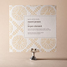 'Solina Letterpress Invitation Design Small'