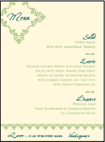 Sonnet Letterpress Menu Design Small