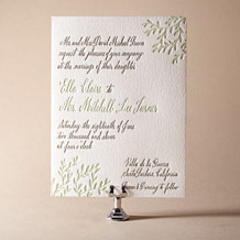 'Sonoma Calligraphy Letterpress Invitation Design Small'