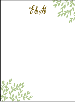 Sonoma Calligraphy Letterpress Thank You Card Flat Design Small